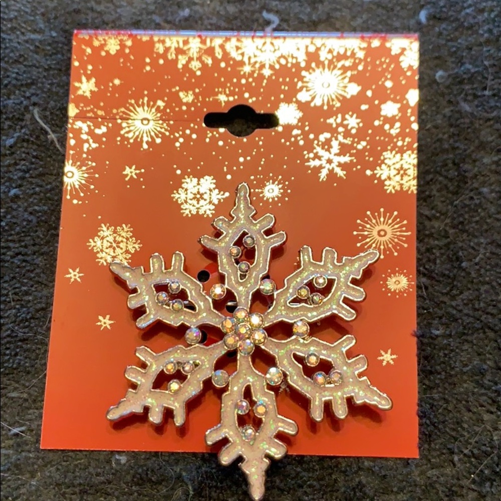 Vintage Christmas Snowman and Snowflake decorative pins - Picture 4 of 11